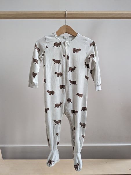 Firsts By Petit Lem Footed PJ (12M)