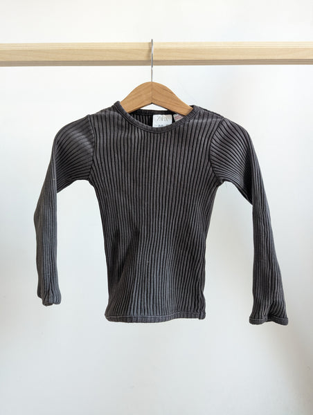 Zara Ribbed Long Sleeve T-Shirt (18-24M)
