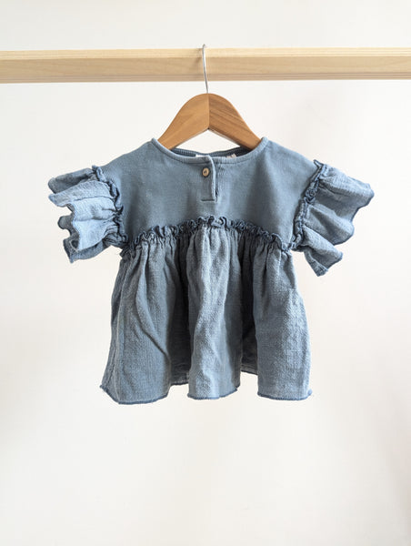 Zara Flutter Sleeve T-Shirt (12-18M)