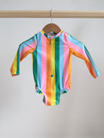 Old Navy Striped Long Sleeve Baby Onesie (6-12M)