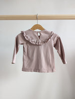 H&M Long Sleeve Ruffle T-Shirt (9-12M)