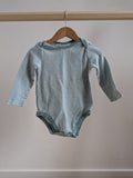 Easy Peasy Organic Striped Baby Long Sleeve Onesie (18M)