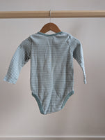 Easy Peasy Organic Striped Baby Long Sleeve Onesie (18M)
