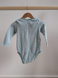 Easy Peasy Organic Striped Baby Long Sleeve Onesie (18M)