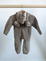 Little Oak Tree Knit Bear Jumpsuit (0-6M)