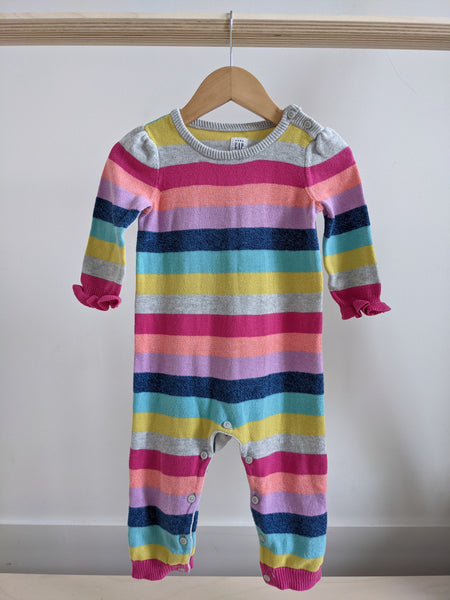 Baby GAP Rainbow Knit Jumpsuit (12-18M)