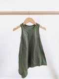 Mini Mioche Sleeveless Raw-Edge Dress (6-12M)