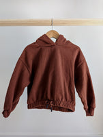 Zara Cinch Waist Crop Hoodie Sweatshirt (6Y)