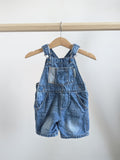 Zara Denim Overall Shorts (3-6M)